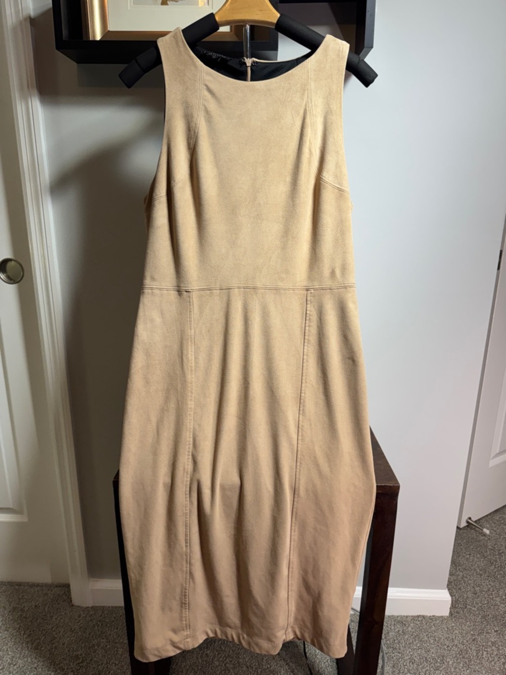 Metaphor Sleeveless Nude Midi Dress